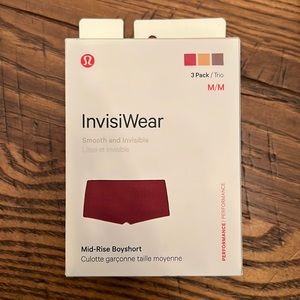 Lululemon invisiwear boyshort 3 pack